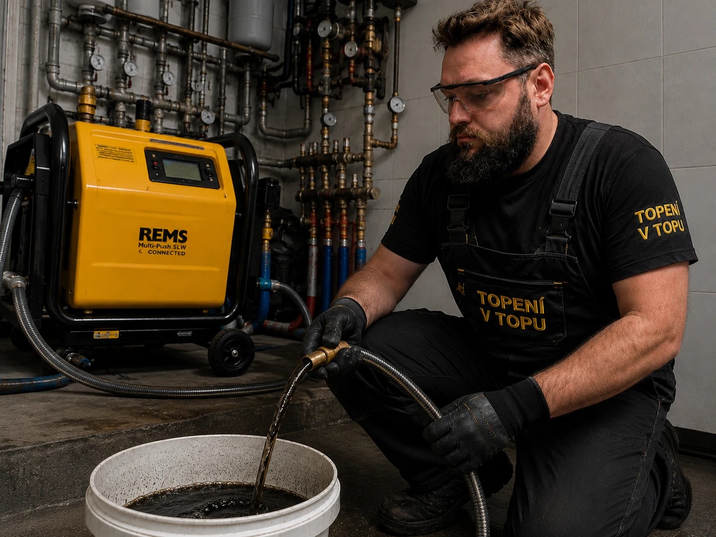 Čištění topné soustavy technologií REMS Multi-Push